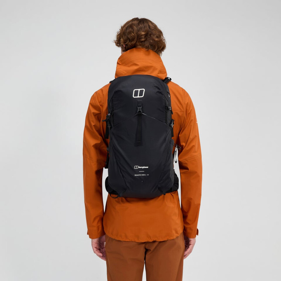 men s remote wanderung m23-rucksack - schwarz berghaus