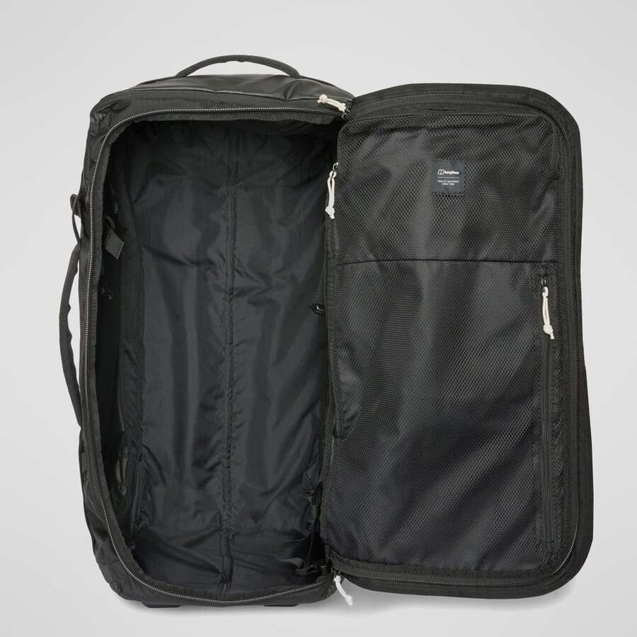 unisex xodus 100l wheeled bag - black die berghaus