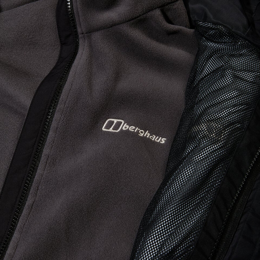männer bramblfell gemini gore-tex wasserdichte 3in1 jacke - black die berghaus