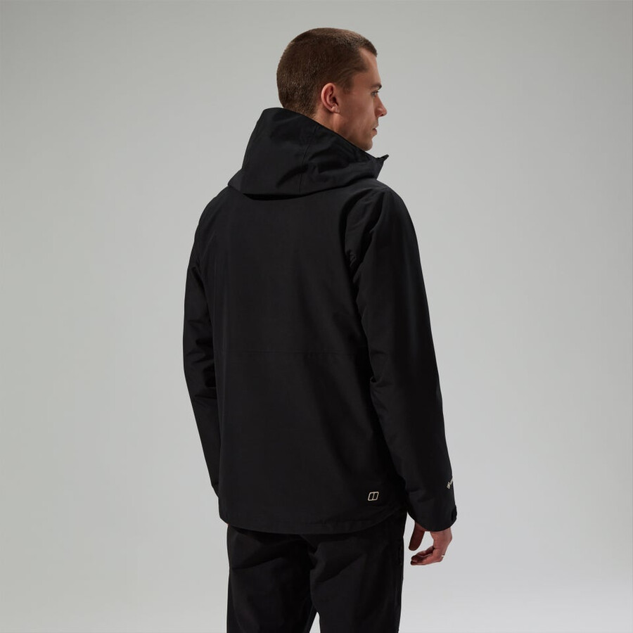 männer bramblfell gemini gore-tex wasserdichte 3in1 jacke - black die berghaus