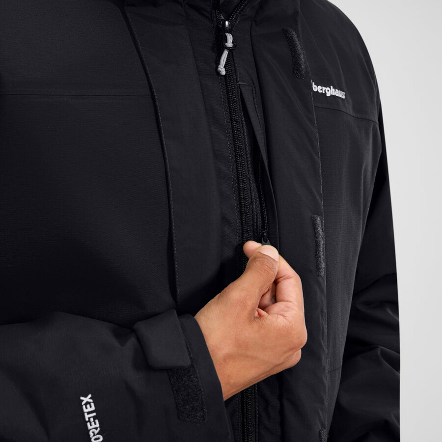 männer bergsteiger 2.0 gemini gore-tex 3in1 jacke - blackgrey berghaus