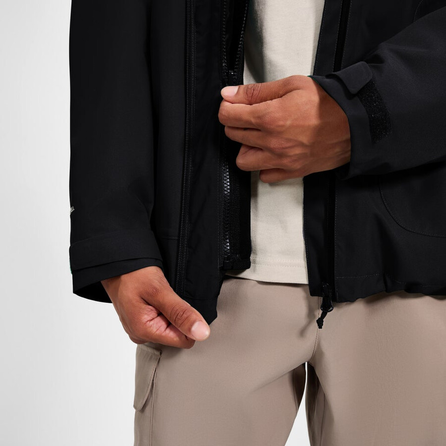 männer durchstreifen gemini 3in1 jacke - blackgrey berghaus