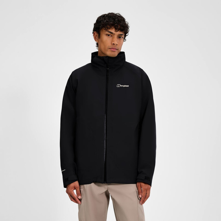 männer durchstreifen gemini 3in1 jacke - blackgrey berghaus