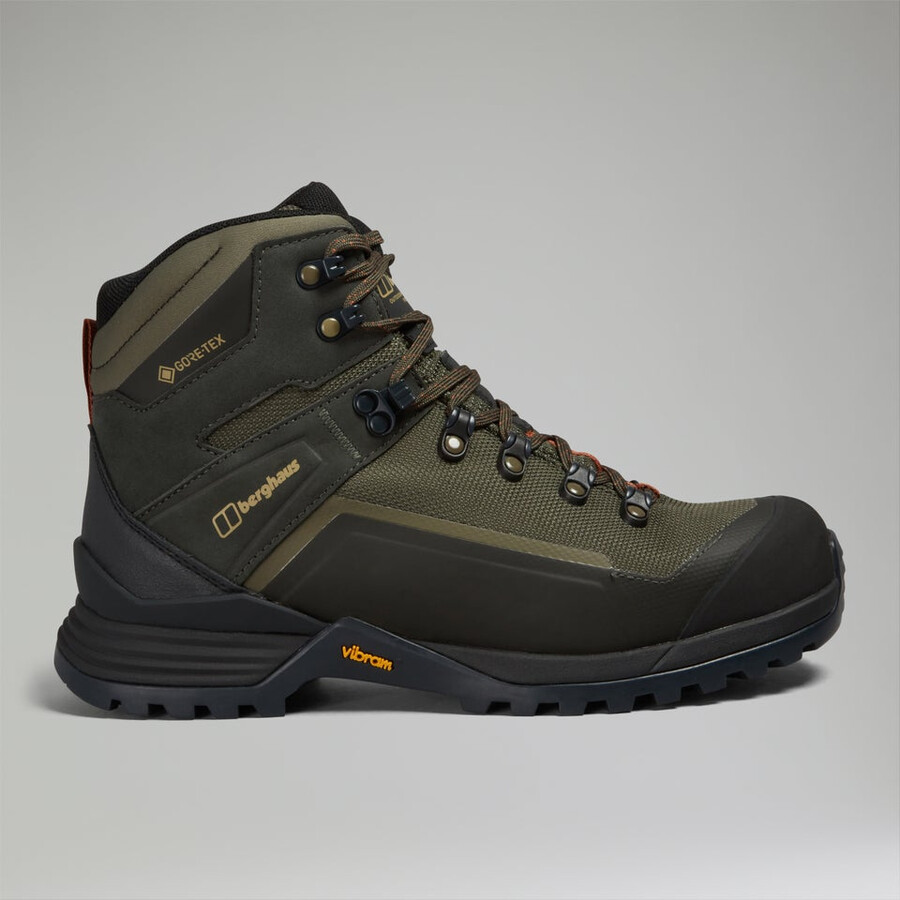 men s storm trek gore-tex boot - browndark green berghaus