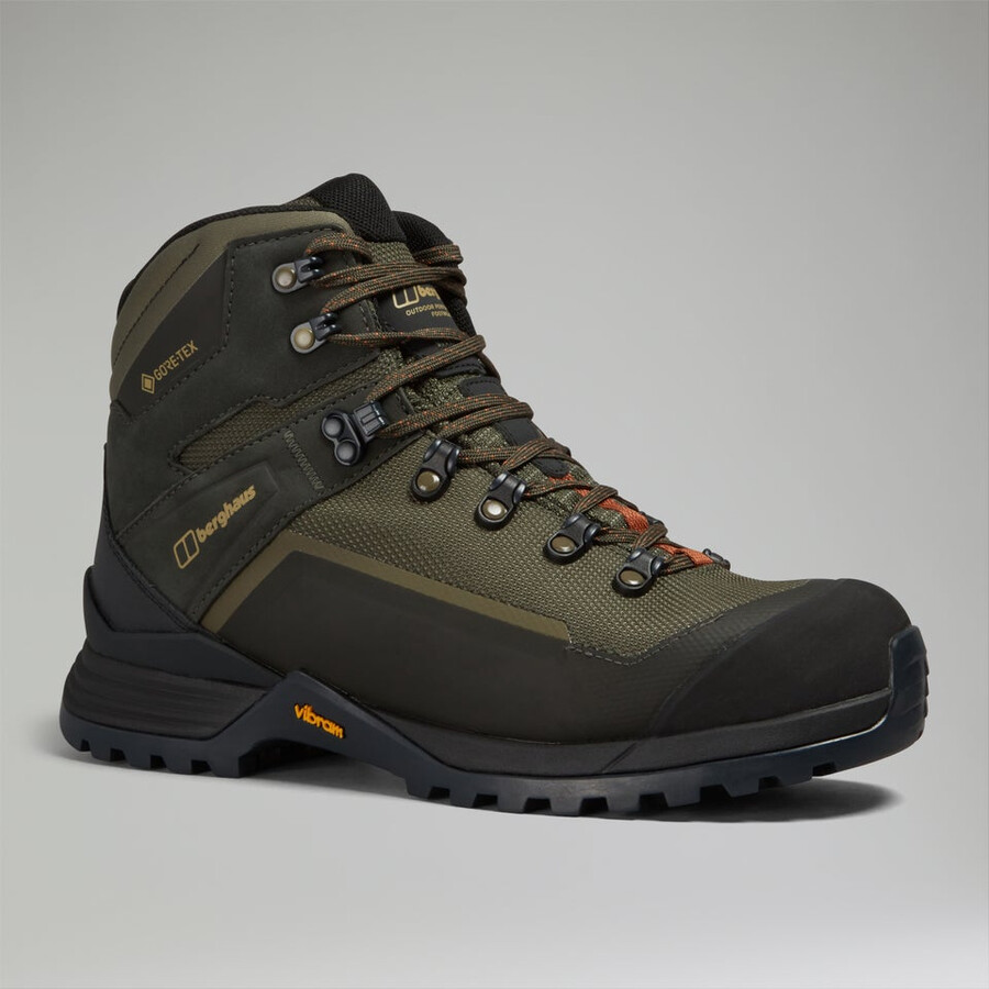 men s storm trek gore-tex boot - browndark green berghaus