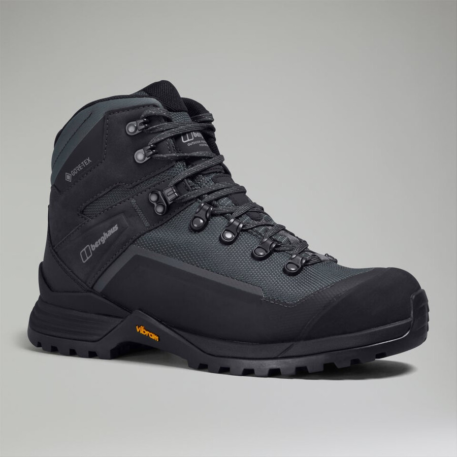 men s storm trek gore-tex waterproof boot - greyblack die berghaus