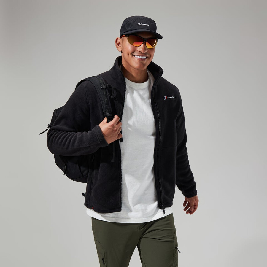 herren prism polartec interactive jacke - schwarz berghaus