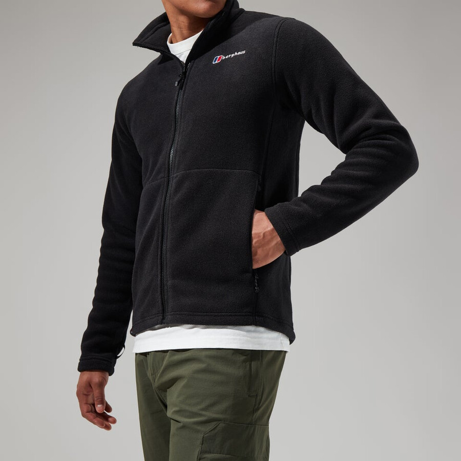 herren prism polartec interactive jacke - schwarz berghaus
