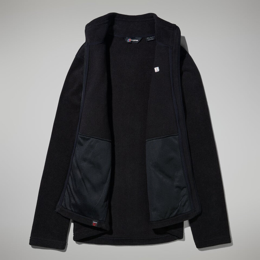herren prism polartec interactive jacke - schwarz berghaus