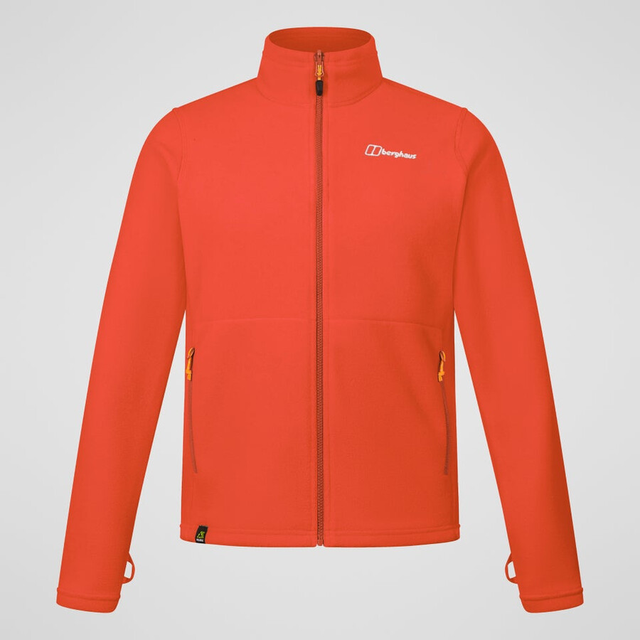 men s prism interactive polartec fleece jacket - orange berghaus