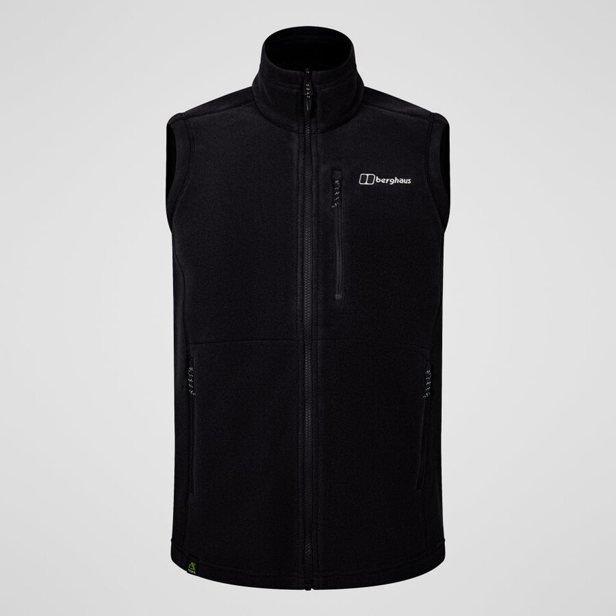 men s prism interactive polartec fleece gilet - schwarz berghaus