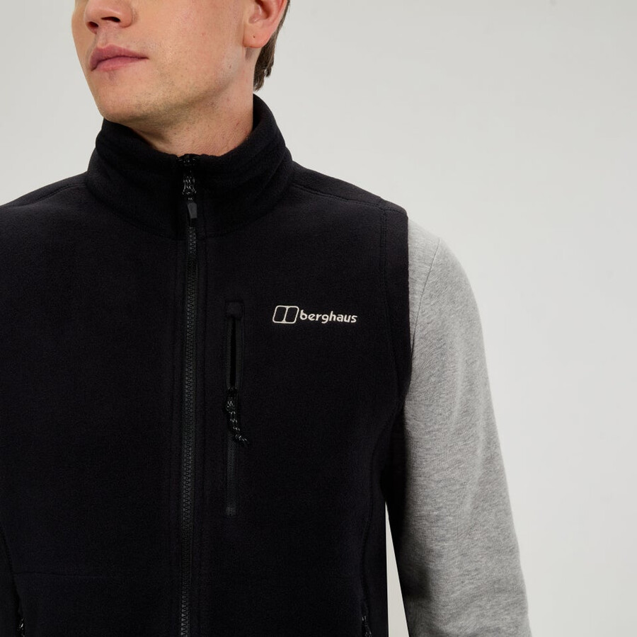 men s prism interactive polartec fleece gilet - schwarz berghaus