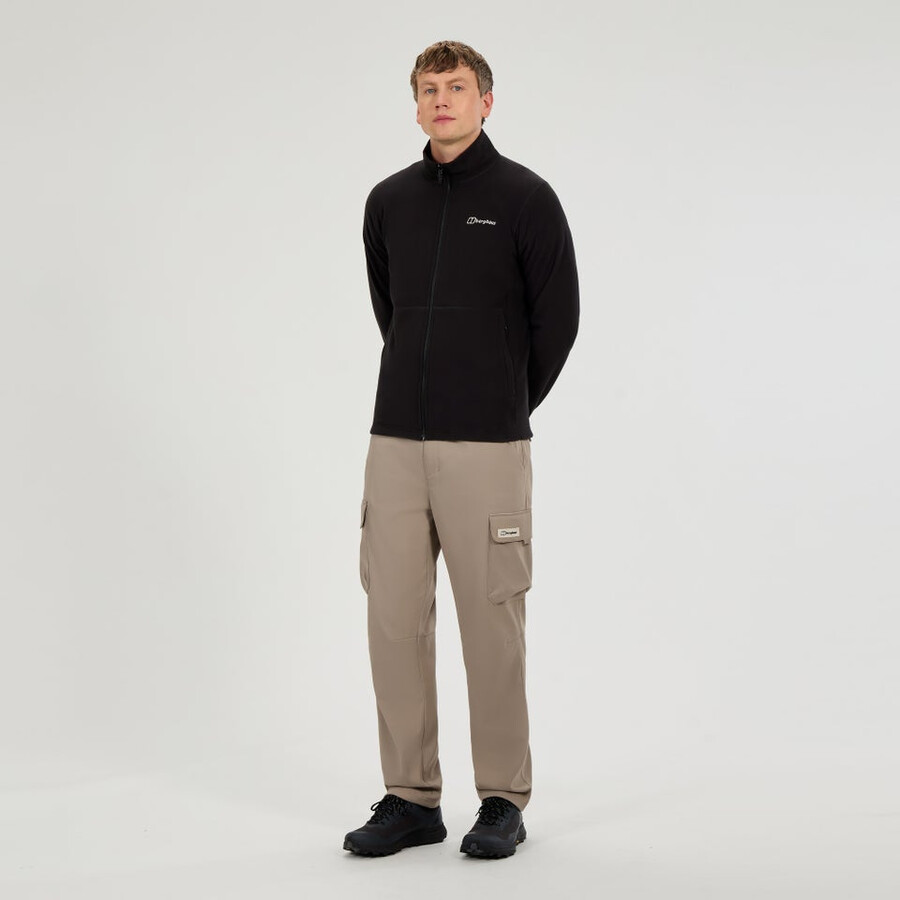 herren prism micro interactive polartec fleece jacket - black die berghaus