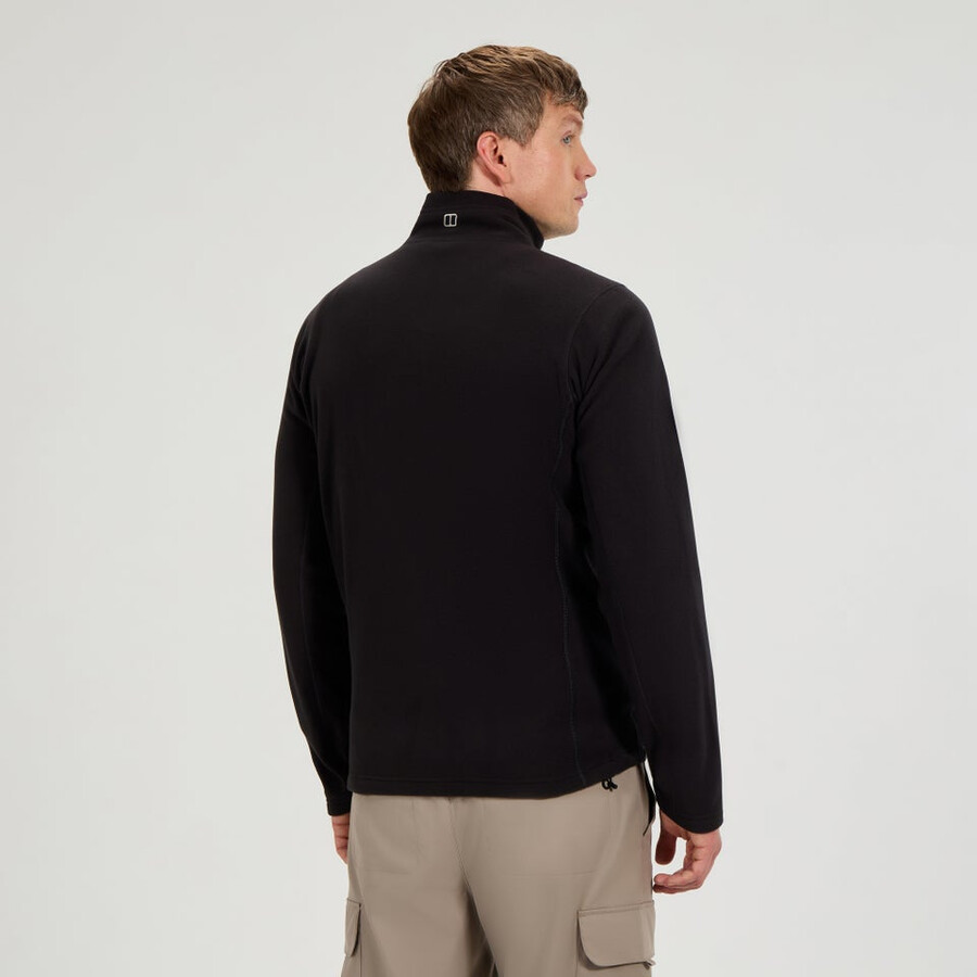 herren prism micro interactive polartec fleece jacket - black die berghaus