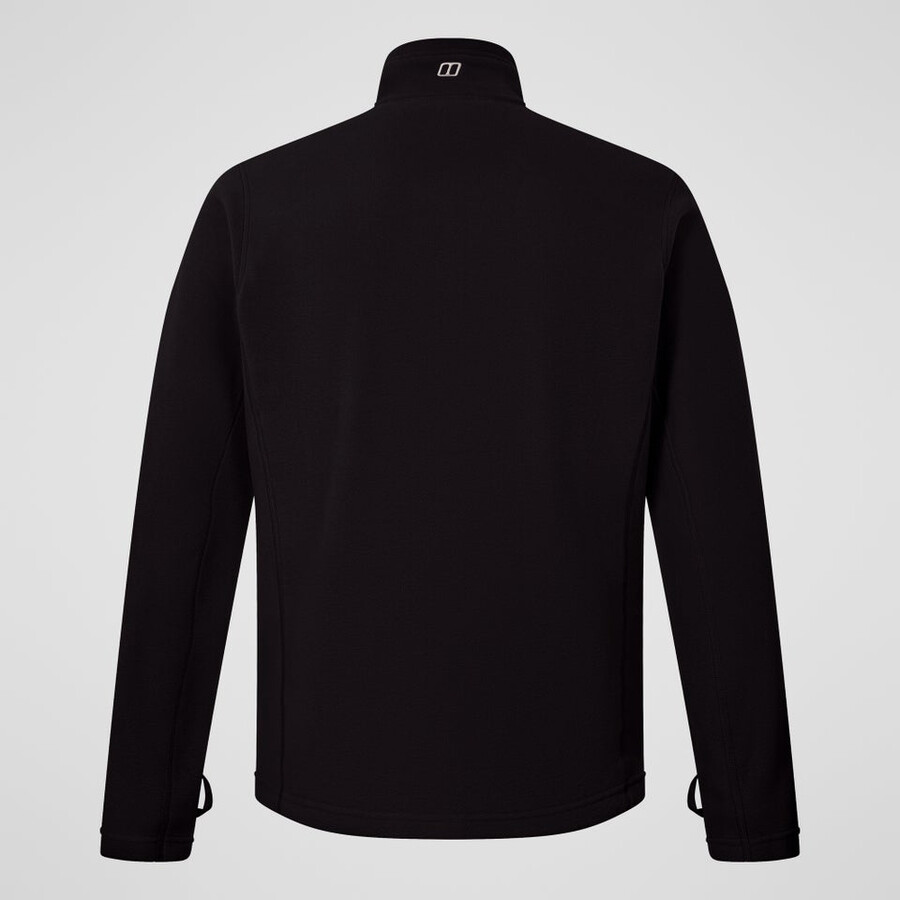 herren prism micro interactive polartec fleece jacket - black die berghaus