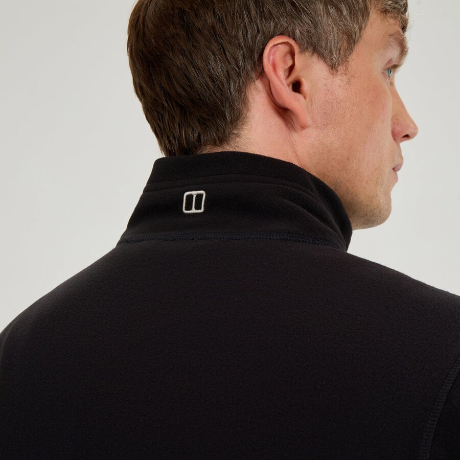 herren prism micro interactive polartec fleece jacket - black die berghaus
