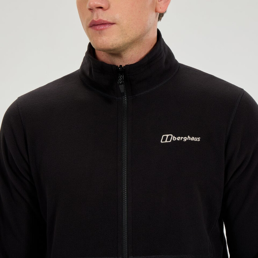 herren prism micro interactive polartec fleece jacket - black die berghaus