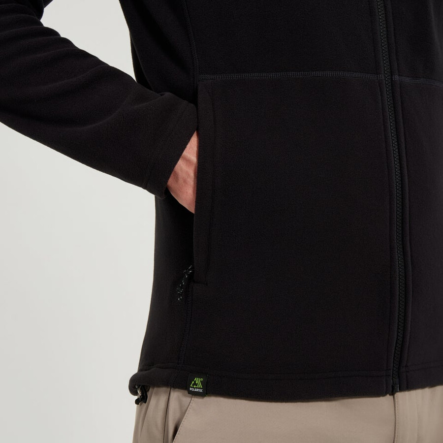 herren prism micro interactive polartec fleece jacket - black die berghaus