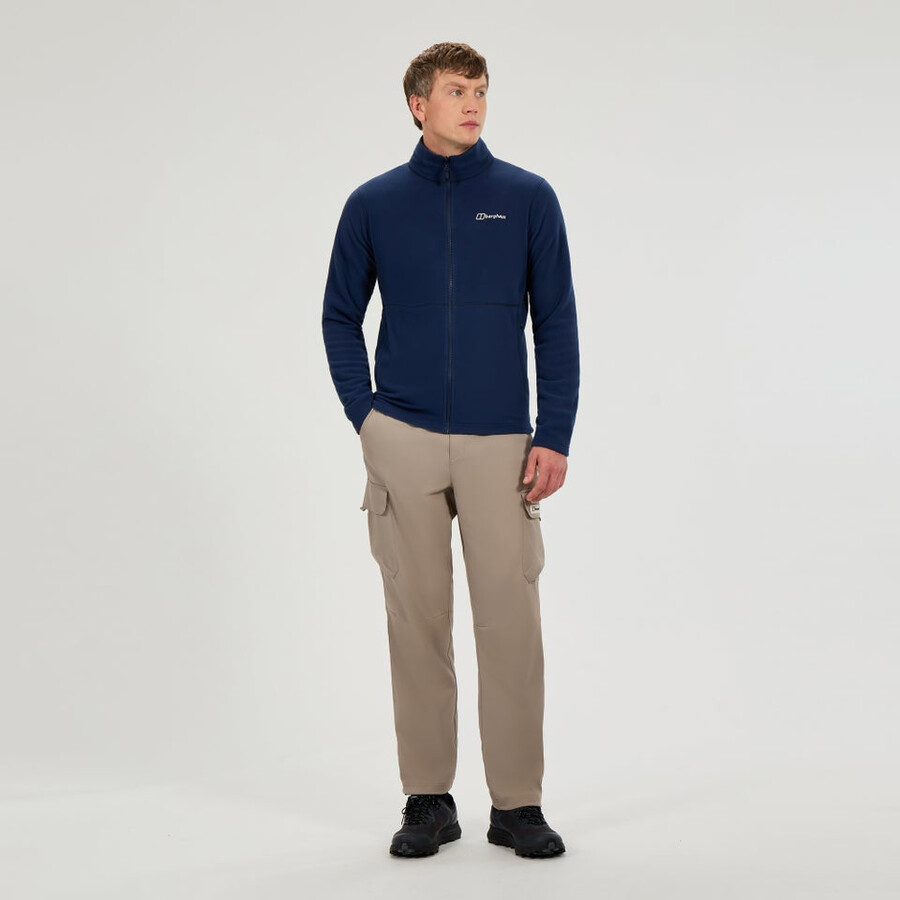 herren prism micro interactive polartec fleece jacket - blue berghaus