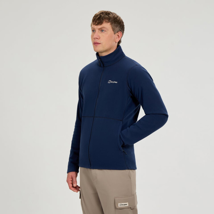herren prism micro interactive polartec fleece jacket - blue berghaus
