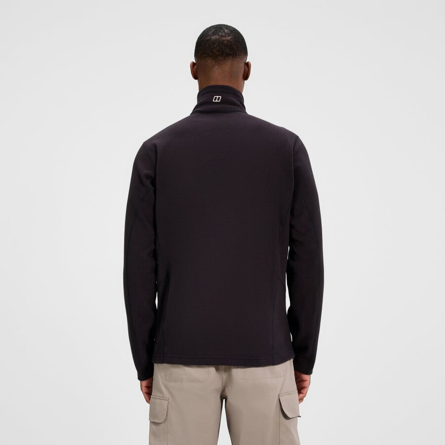 herren prism micro polartec half zip fleece - schwarz berghaus