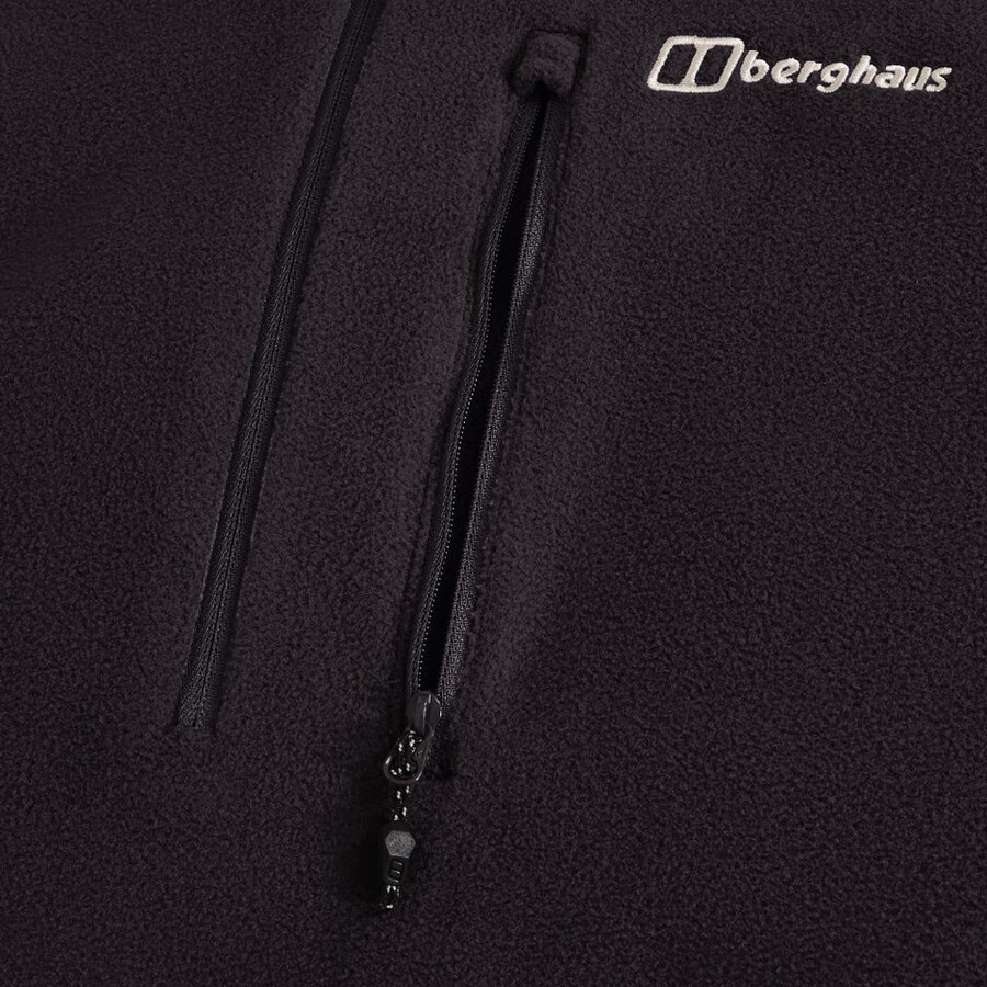 herren prism micro polartec half zip fleece - schwarz berghaus
