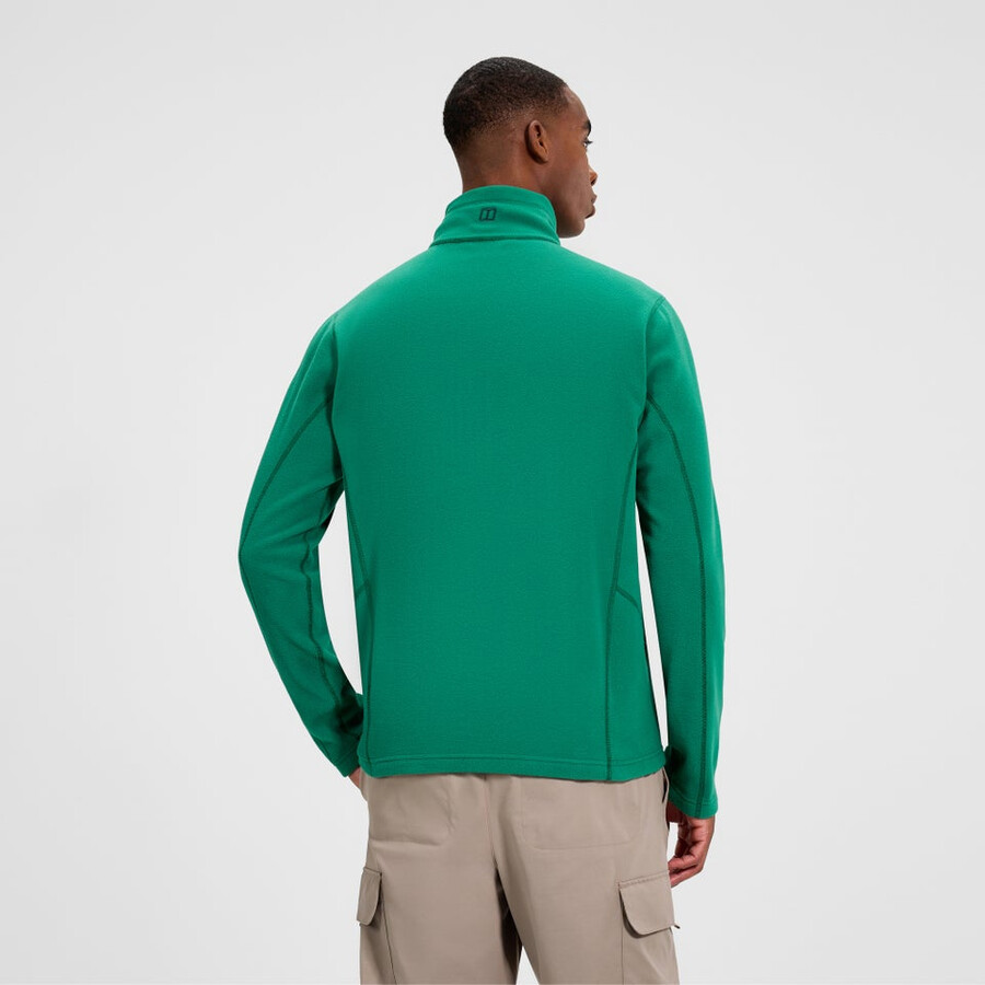 herren prism micro polartec half zip fleece - grün berghaus