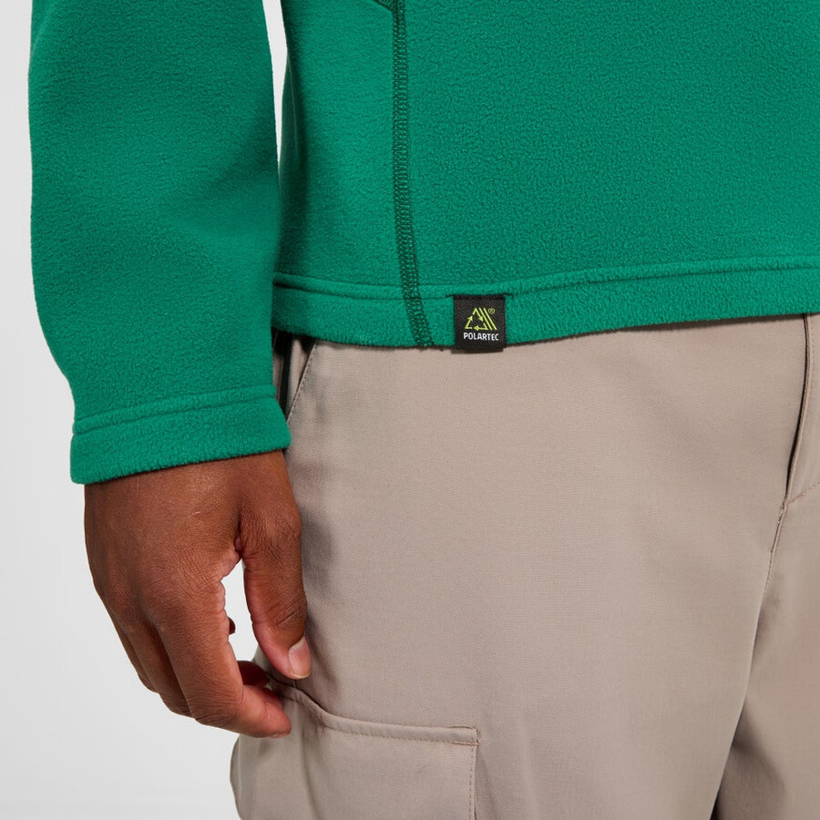 herren prism micro polartec half zip fleece - grün berghaus