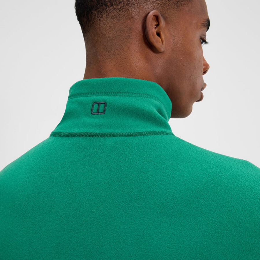 herren prism micro polartec half zip fleece - grün berghaus