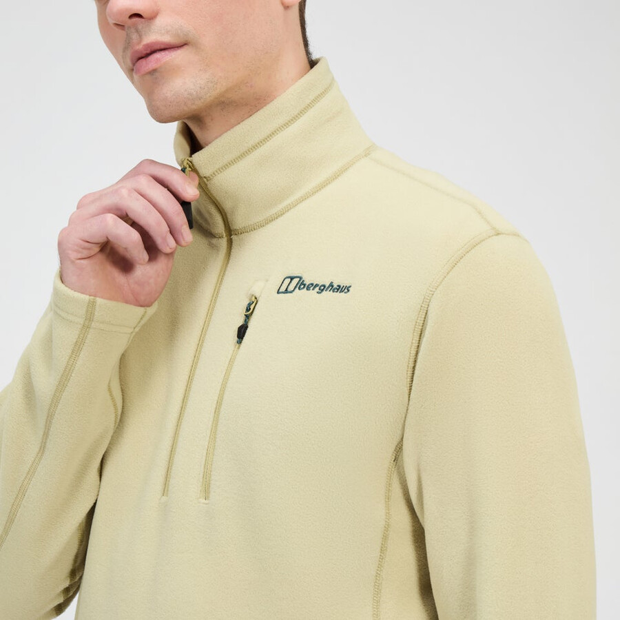 herren prism micro polartec half zip fleece - natural berghaus