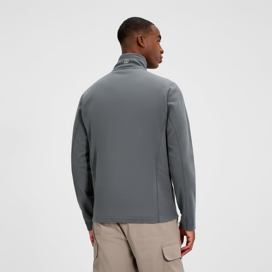 herren prism micro polartec half zip fleece - grau berghaus