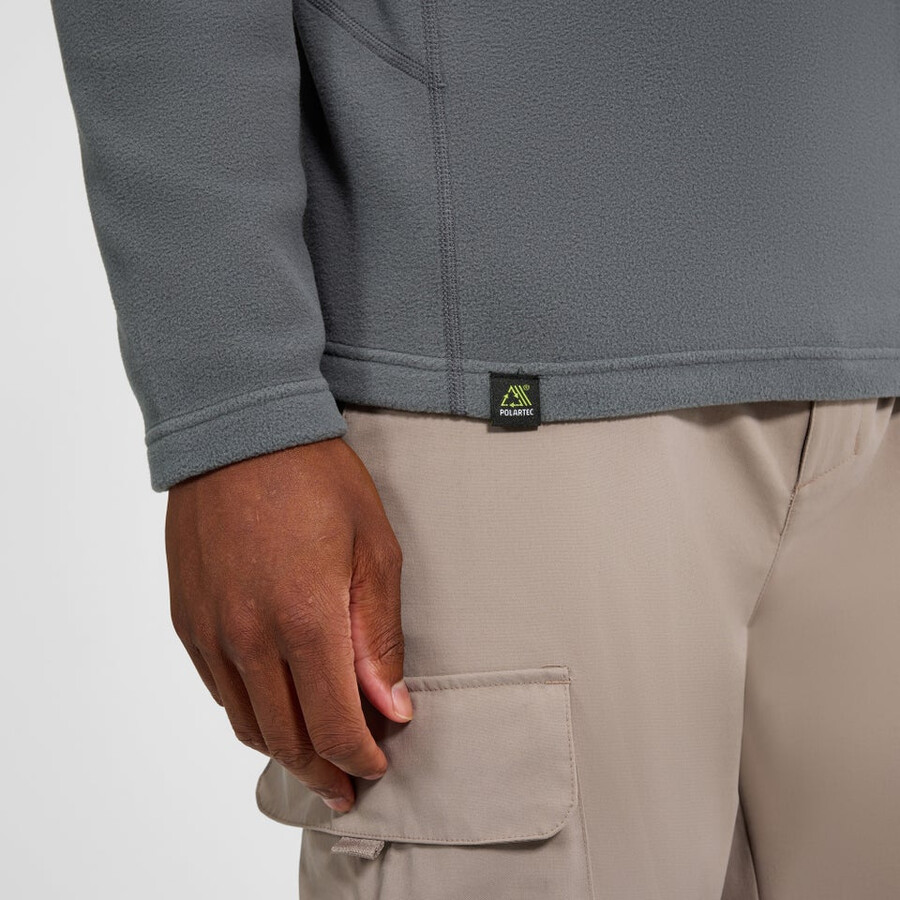 herren prism micro polartec half zip fleece - grau berghaus