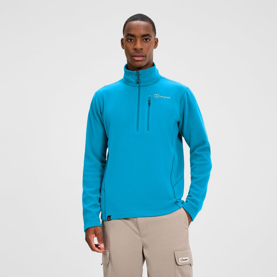 herren prism micro polartec half zip fleece - blau berghaus