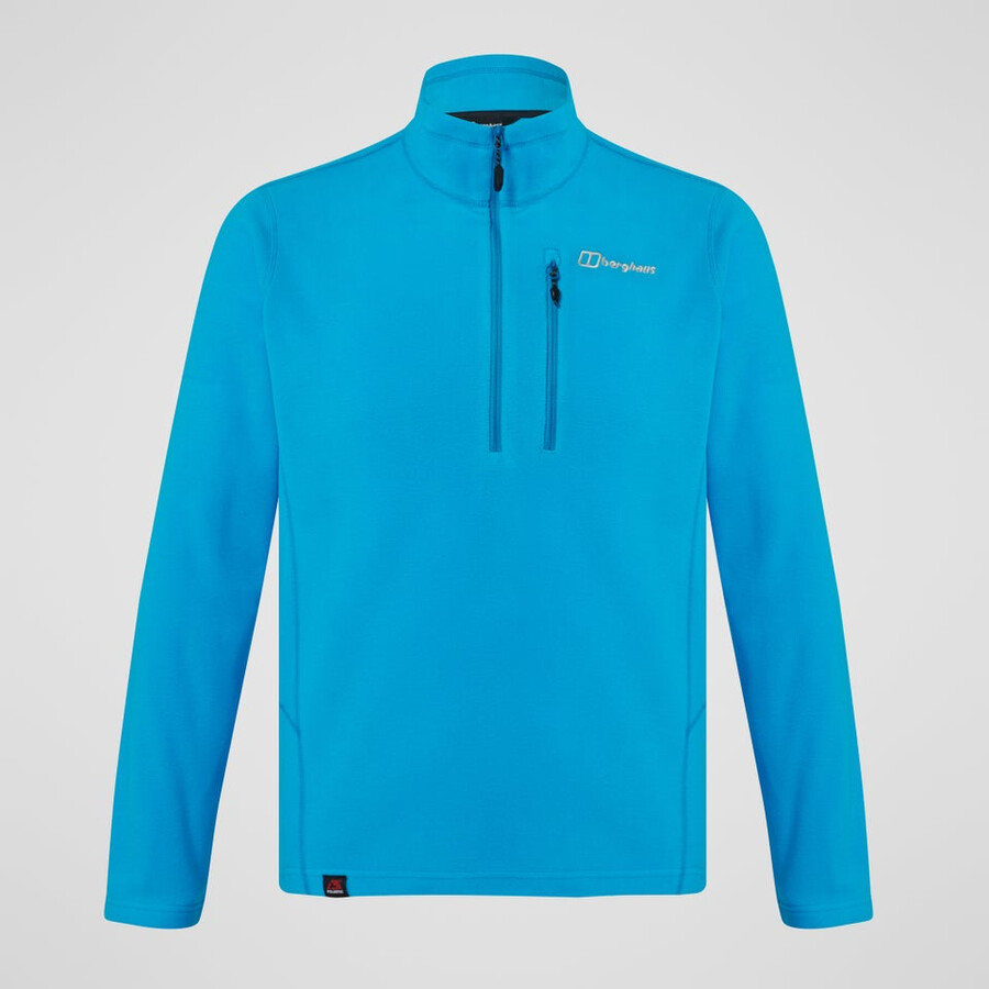 herren prism micro polartec half zip fleece - blau berghaus
