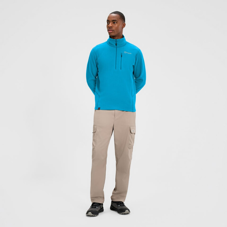 herren prism micro polartec half zip fleece - blau berghaus