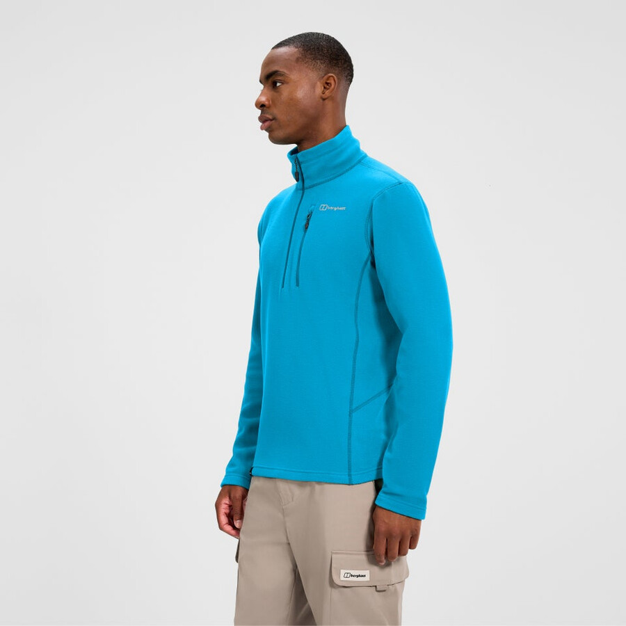 herren prism micro polartec half zip fleece - blau berghaus