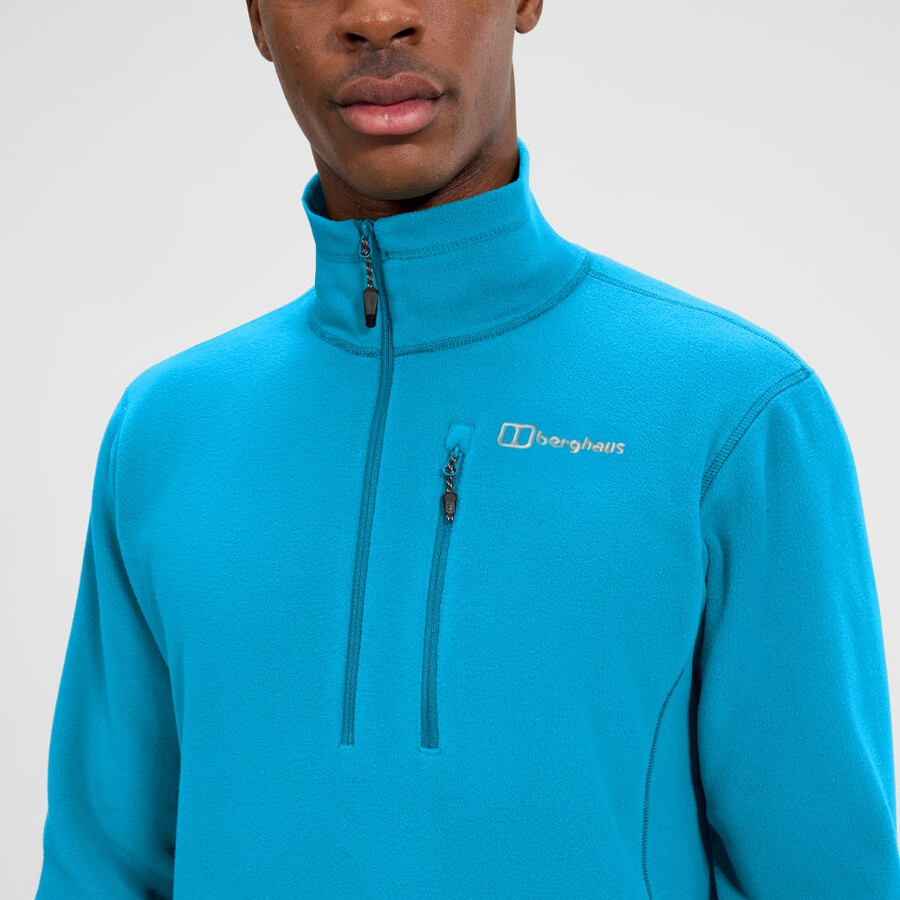 herren prism micro polartec half zip fleece - blau berghaus
