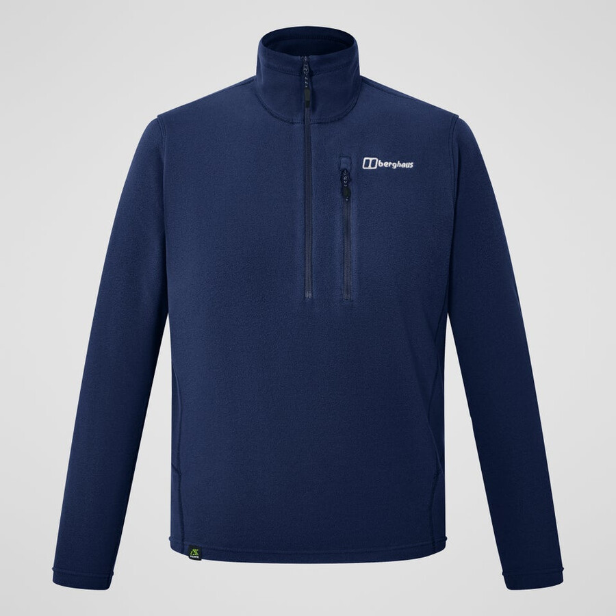 herren prism micro polartec half zip fleece - blau berghaus