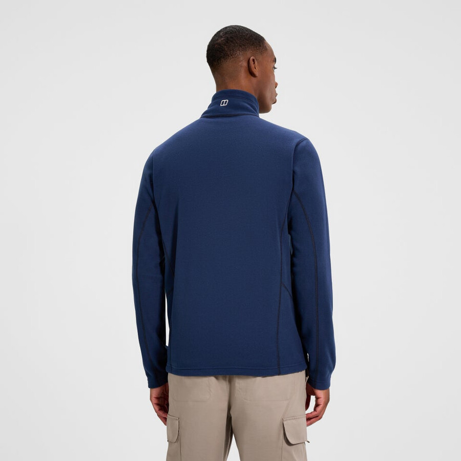 herren prism micro polartec half zip fleece - blau berghaus