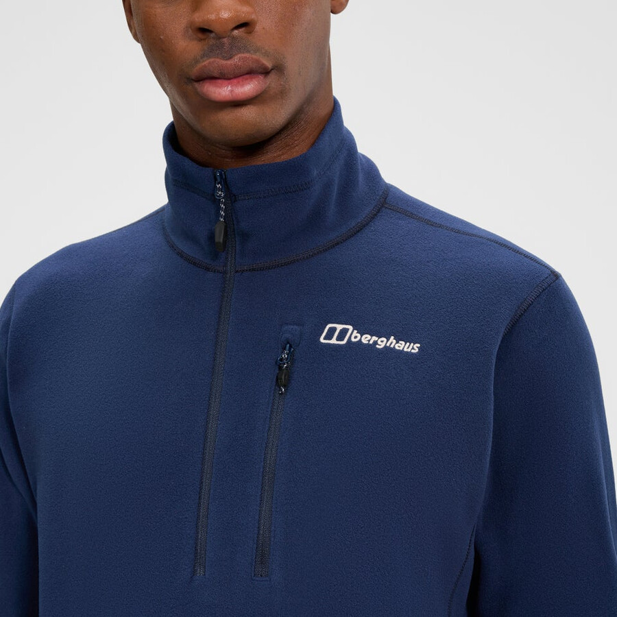 herren prism micro polartec half zip fleece - blau berghaus