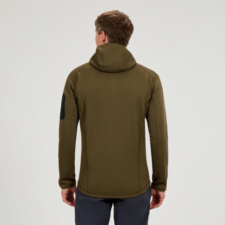herren pravitale mtn 2.0 hooded fleece jacke - grünbraun berghaus