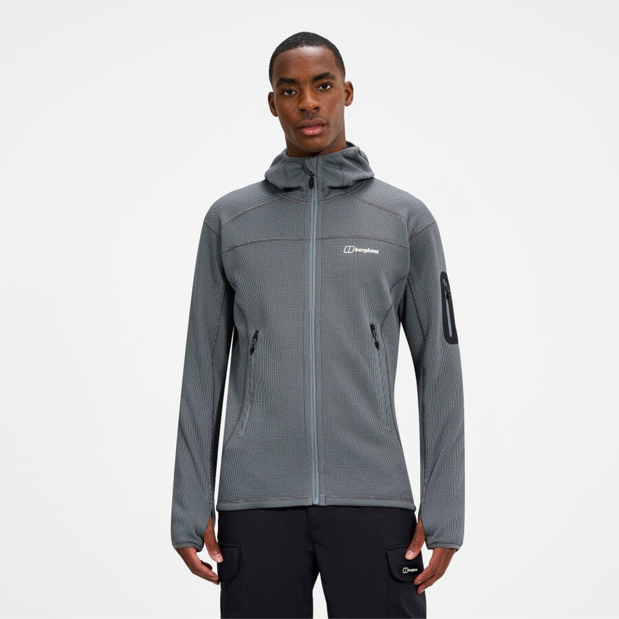 herren pravitale mtn 2.0 hooded fleece jacket - grey berghaus