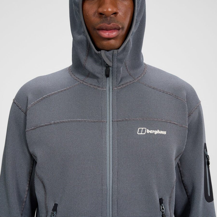 herren pravitale mtn 2.0 hooded fleece jacket - grey berghaus