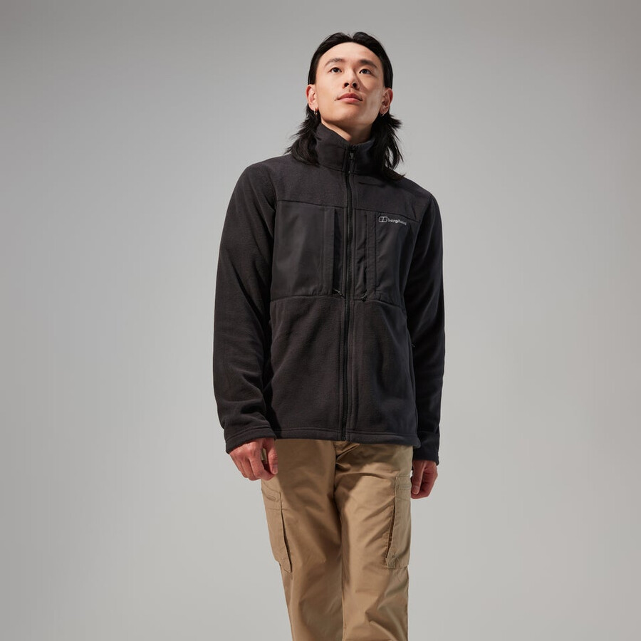 men s prism guide interactive polartec - fleece-jacke - schwarz berghaus