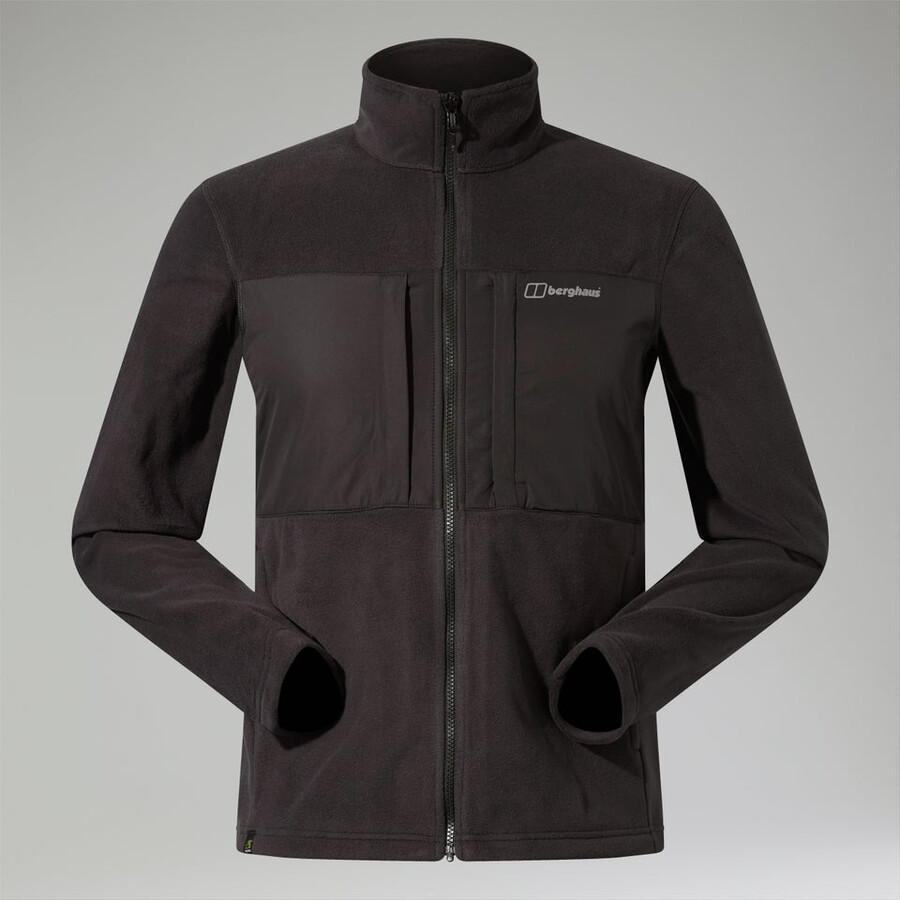 men s prism guide interactive polartec - fleece-jacke - schwarz berghaus