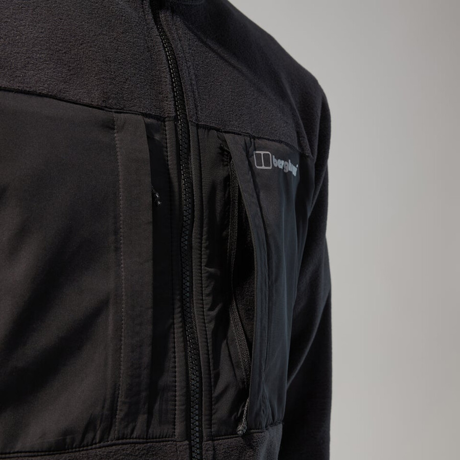 men s prism guide interactive polartec - fleece-jacke - schwarz berghaus