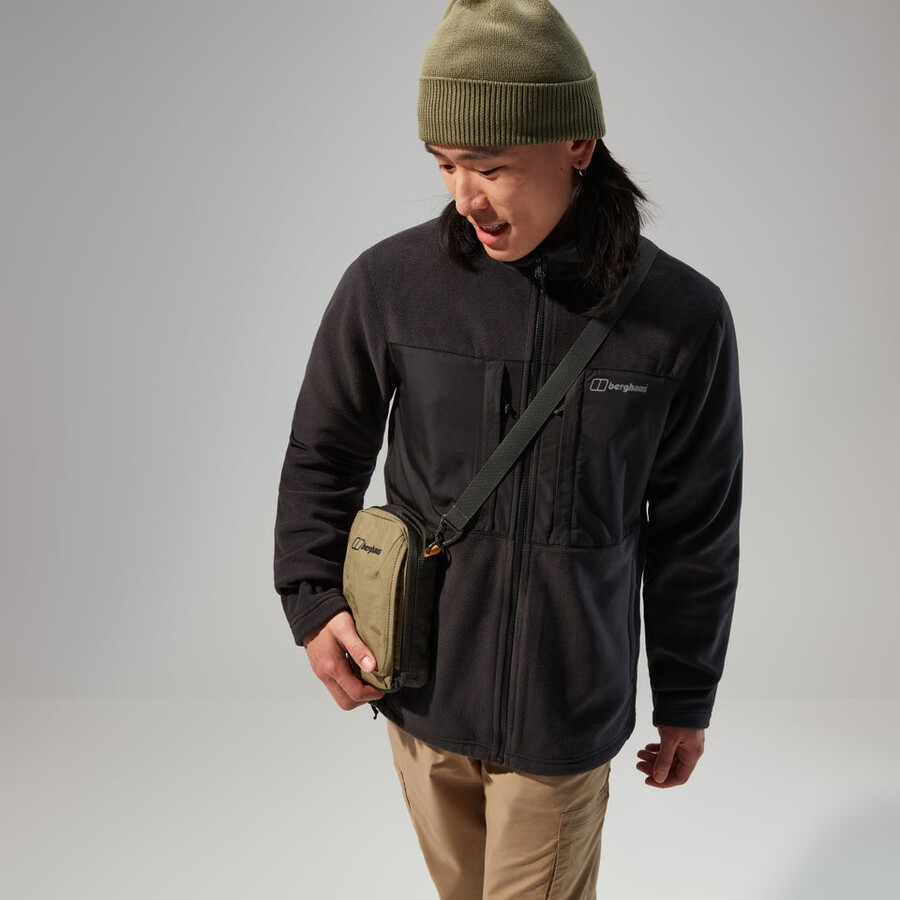men s prism guide interactive polartec - fleece-jacke - schwarz berghaus