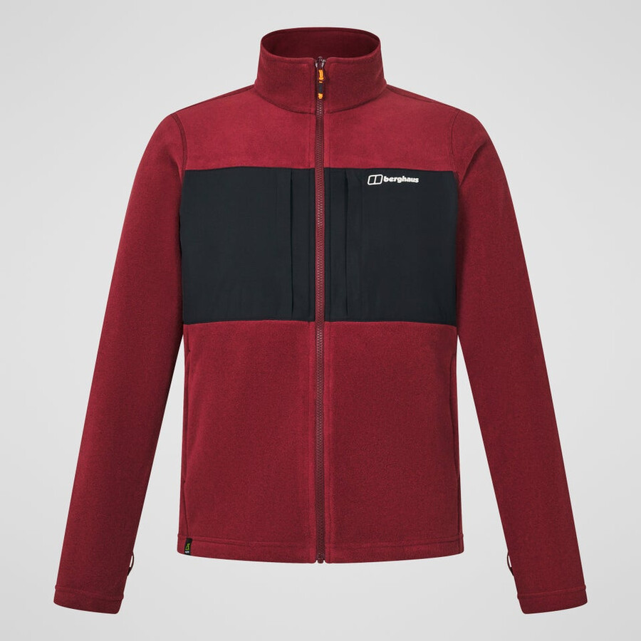 men s prism guide interactive polartec fleece jacke - rotschwarz berghaus
