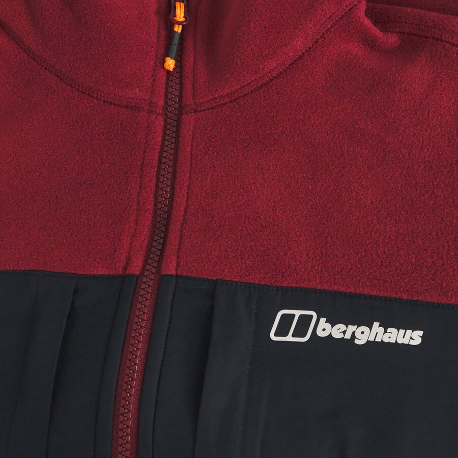 men s prism guide interactive polartec fleece jacke - rotschwarz berghaus
