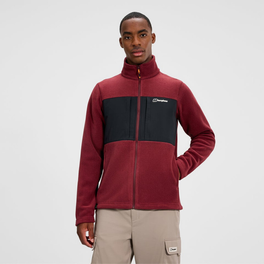 men s prism guide interactive polartec fleece jacke - rotschwarz berghaus
